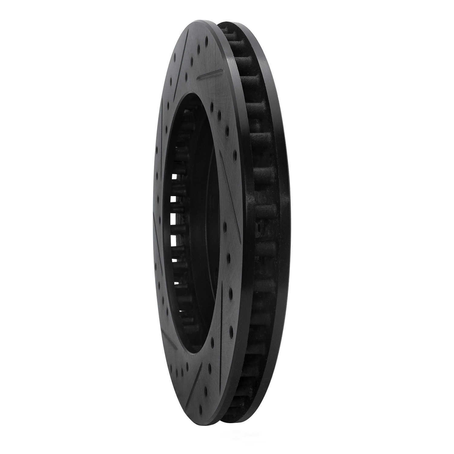 Dynamic Friction Company 633-54152R DFC Brake Rotor - Drilled And Slotted - Black