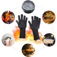 thumbnail image 4 of Guante calentado, guante para horno viene con almohadilla de silicona, guante para barbacoa, guante para horno, guante antideslizante para horno hasta 1472 °F/800 °C certificado EN407, guante resistente al calor JM, 4 of 4
