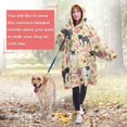 thumbnail image 4 of Wearable Oversized Blanket,Pugs and Pioneer Flower Wearable Blanket Hoodie for Adults,Cozy Hooded Blankets with Super Pockets,Super Warm Fuzzy Pullover for Women & Men, 4 of 6