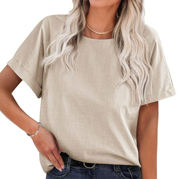 DailyTrove Women's Solid Color Oversize Short Sleeve T-Shirt - Casual Loose Tee, Comfortable for Lounge & Streetwear