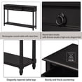thumbnail image 6 of Console Table, Console Tables for Entryway with 3 Drawers & Open Storage Shelf, 52" Long Sofa Table in Solid Wood, Narrow Console Table for Living Room, Couch, Hallway, Foyer, Kitchen Counter,Espresso, 6 of 9