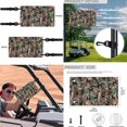 thumbnail image 6 of XYZCANDO Deer 4 Pack Golf Cart Seat Covers Hunting Tree Golf Cart Steering Wheel Covers 2 PCS Golf Cart Flags Golf Cart Towel Seat Covers Anti Slip Steering Wheel Protector Small Flag Brown, 6 of 7