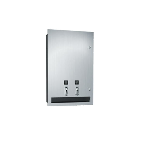 ASI-04684-F - Sanitary Napkin and Tampon Dispenser - Free Operation - Recessed
