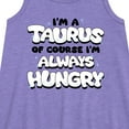 thumbnail image 2 of Instant Message - I'm A Taurus Always Hungry - Toddler & Youth Girls A-line Dress, 2 of 5