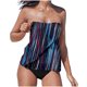 thumbnail image 2 of Karight Strapless Tankini Swimsuits for Women Tummy Control 2 Piece Bathing Suits Bandeau Blouson Swim Top with Bikini Bottom, 2 of 4