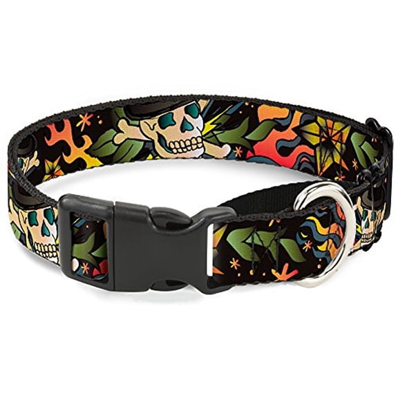 Buckle-Down "Death or Glory C U Black" Martingale Dog Collar