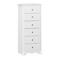 thumbnail image 2 of Kingfisher Lane 6 Drawer Wood Bedroom Lingerie Chest in White, 2 of 4