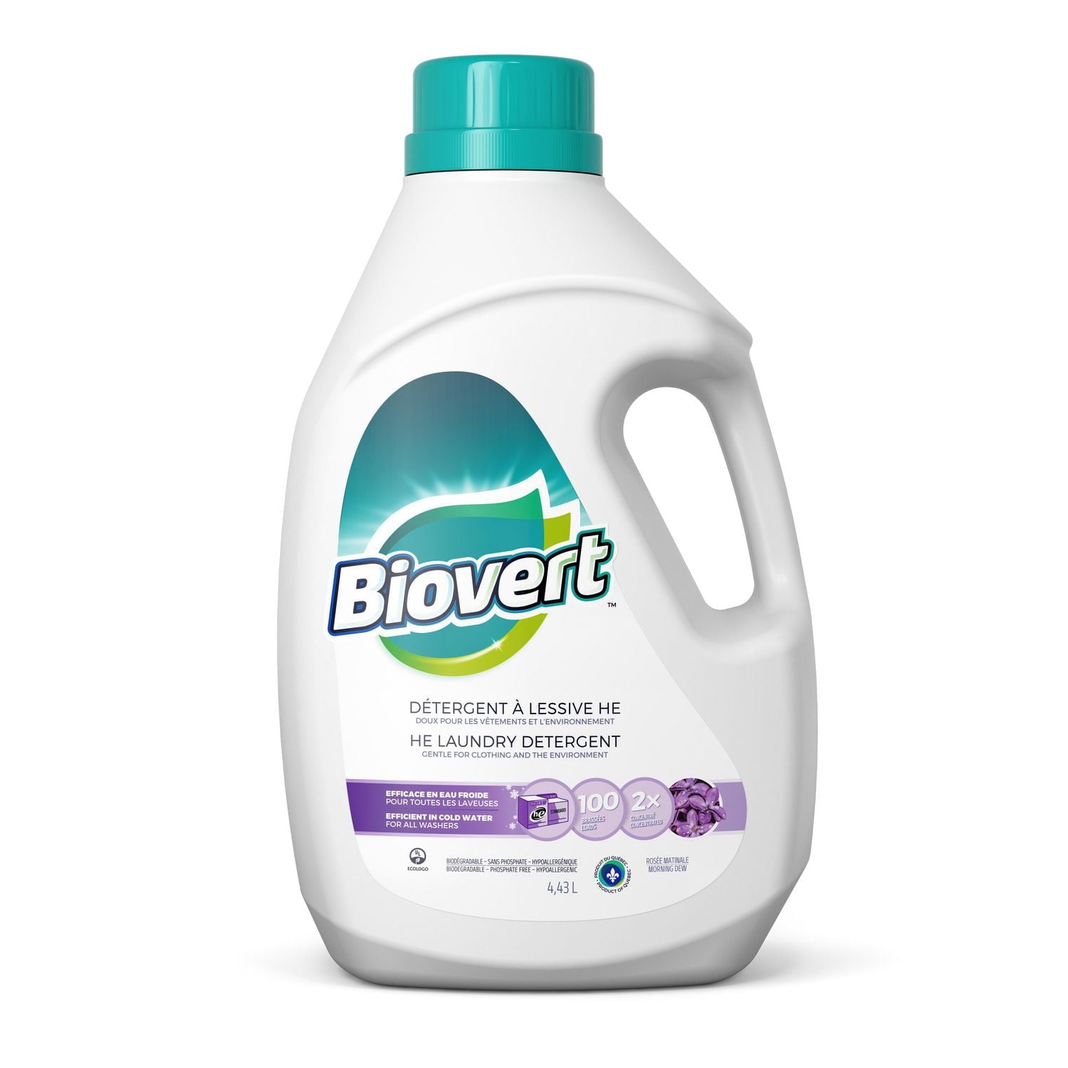 BIOVERT Morning Dew HE Laundry Detergent Ecologo Certified, 100 Loads 4.43 L