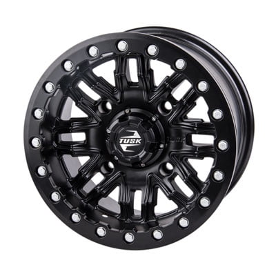 4/156 Tusk Nebo Beadlock Wheel 14x7 5.0 + 2.0 Matte Black for Polaris RANGER 700 CREW 2008-2009