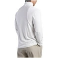 thumbnail image 4 of Iugvhana Mens Sun Protection Turtleneck T-shirt Lightweight Quick Drying Training Breathable Tops Long Sleeve Shirts White M, 4 of 4