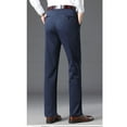 thumbnail image 6 of Handshe Men's Solid Business Commuter Suit Pants with Pockets and Button Zipper Straight-Cut Office Trousers,Plus Size, 6 of 6