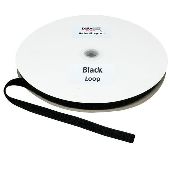 DuraGrip® Brand - 5/8" Black Polyester Loop Sew-On