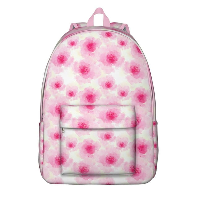 Tropical Botanical Flower Print Backpack – Bright Colorful Daypack with Oxford Anti-theft Features and Comfortable Carrying