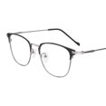 thumbnail image 2 of Gafas Baoblaze Luz Azul Semi Sin Montura Lentes Transparentes Plata, 2 of 8