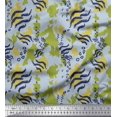 thumbnail image 1 of Soimoi Green Heavy Satin Fabric Leopard & Wild Animal Skin Decor Fabric Printed BTY 54 Inch Wide, 1 of 3