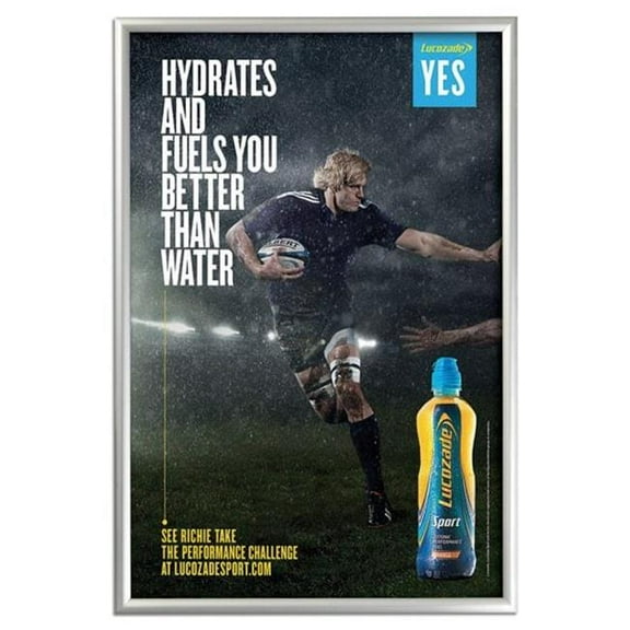 M&T Displays UCN255N024X7000 24 x 36 in. Snap Poster Frame with Mitered Corner - Silver