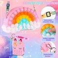 thumbnail image 4 of Aucma Paquete de 2 bolsos para niñas, juguetes, regalo, nube arcoíris, unicornio rosa, bolso cruzado, bolso para niños 3 4 5 6 7 8 9 10 11 12 años Cumpleaños San Valentín Calcetín navideño Cesta de Pa, 4 of 4