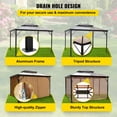 thumbnail image 5 of VEVOR 10' x 10' Hardtop Gazebo, Brown Double Roof Mosquito Netting, 5 of 9