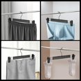 thumbnail image 5 of Paquete de 10 perchas premium con fuertes clips ajustables antideslizantes, acabado cromado pulido a prueba de óxido, gancho giratorio de 360 grados para colgar faldas, jeans, metal, 5 of 5