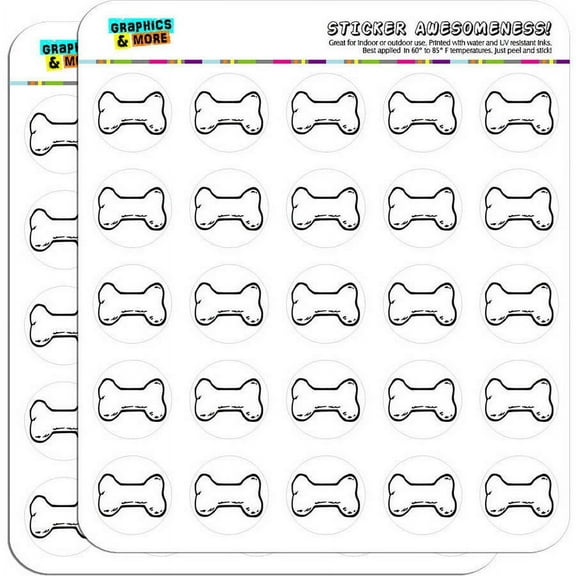 Dog Bone 50 1" Planner Calendar Scrapbooking Crafting Stickers