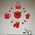 thumbnail image 4 of Diy Wall Clock, 20X20 Inch Red Coffee Themed Silent Quartz Clock With Coffee Cup Designs, For Kitchen Living Room Bedroom Coffee Shop Decor, 4 of 4