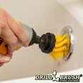 thumbnail image 2 of 2 inch Long Bristle Yellow Bathroom Scrub Brush fits Power Drill, 2 of 9