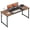 Rustic Brown and Black, variant on 54" Computer Desk, Modern Office, Study & Gaming Desk with Storage, Large Legroom, Sturdy Metal Frame