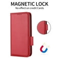 thumbnail image 4 of Wallet Case for Samsung Galaxy A35, Silicone Lychee Pattern PU Leather Shockproof Flip Cover with Card Slots Holder Magnetic Clasp Lock Drop Resistant Kickstand Phone Case,Red, 4 of 7