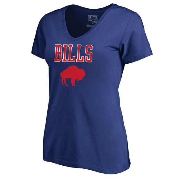 Women's Royal Buffalo Bills Vintage Team Lockup V-Neck T-Shirt