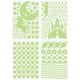 thumbnail image 1 of Toyvian 282 pegatinas de estrellas luminosas con estrellas fluorescentes, pegatinas de techo para pared, habitaciones de ensueño para niños, decoración del hogar, calcomanías de arte DIY (verde), 1 of 7