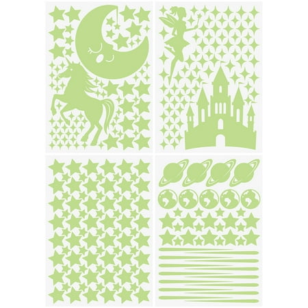 

Toyvian 282pcs Luminous Stars Stickers Fluorescent Stars Wall Ceiling Stickers Kids Dreamlike Rooms Home Decor DIY Art Decals (Gr