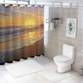 thumbnail image 7 of Orinice Sunset Person Walking Surfboard Bathroom Decor Set with Hooks Colorful Luxurious Graphic Print Polyester Fabric Fashion Shower Curtain 100% Polyester for Bathroom Decoration 60x72, 7 of 7