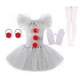 thumbnail image 1 of Disfraz de payaso Joker para niñas, disfraz de Cruella, villano de Halloween, fantasía, vestido de punto, tutú de cumpleaños para niños, 1 of 4