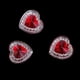 thumbnail image 2 of 50 piezas de 12 mm de resina de corazón de cristal de de imitación botones de espalda plana perforación de costura doble manualidades de bri rojo Baoblaze Diamante de imitación de resina Flatback, 2 of 8