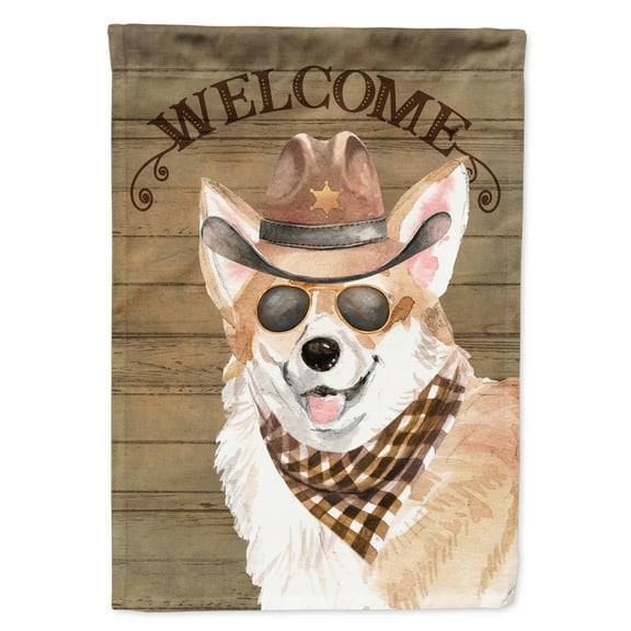 Corgi Country Dog Flag Canvas House Size