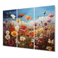 thumbnail image 2 of Designart "Symphony of Wildflowers in the Field I" Floral Metal Wall Décor Set, 2 of 5