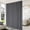 gray, variant on MaKefeile Blackout Curtain Divider with Ceiling Curtain Track for Room Partition,1 Panel Beige Privacy Divider Curtain and White Flexible Track Set
