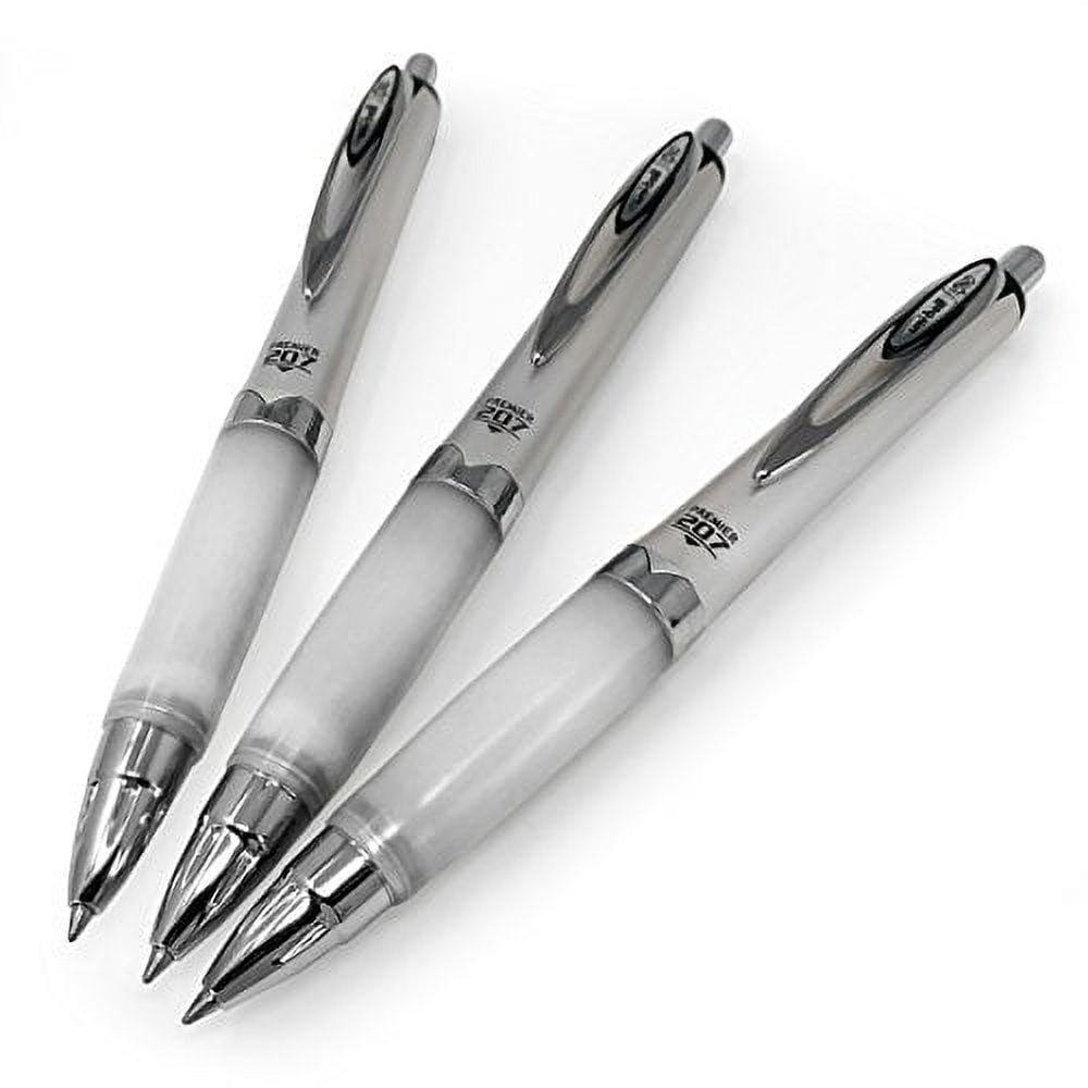 Uni-Ball Signo 207 Premier Gel Ink Rollerball Pen - 0.7mm Nib - Black Ink - Pack of 3