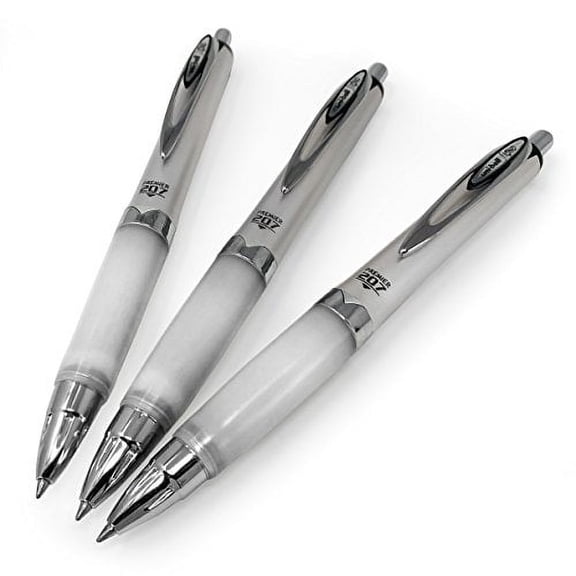 Uni-Ball Signo 207 Premier Gel Ink Rollerball Pen - 0.7mm Nib - Black Ink - Pack of 3