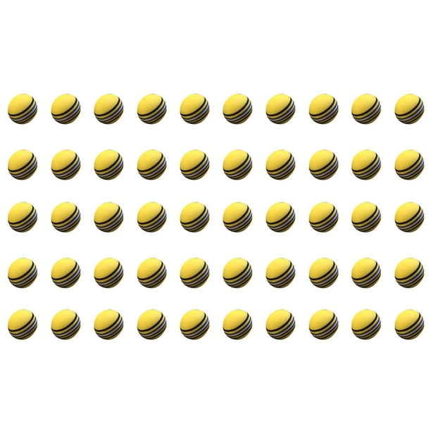 Wosthever Paquete de 50 pelotas de golf, pelota de entrenamiento oscilante, reemplazo de juguetes para principiantes Golf Amarillo