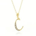thumbnail image 2 of Galaxy Gold GG 14K Yellow Gold Natural Diamonds Initial "C" Pendant Necklace - April Birthstone - Strength & Brilliance - 16" to 24" - Fine Jewelry for Women, 2 of 6
