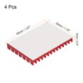 thumbnail image 2 of Unique Bargains Electronic Radiator Aluminium Heatsink 30x40x5mm Red Pack of 4, 2 of 6