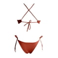 thumbnail image 6 of Sngxgn Women's Swimsuit Plunge Neckline Cutout Criss Cross Bathing Suit(Red,S), 6 of 6