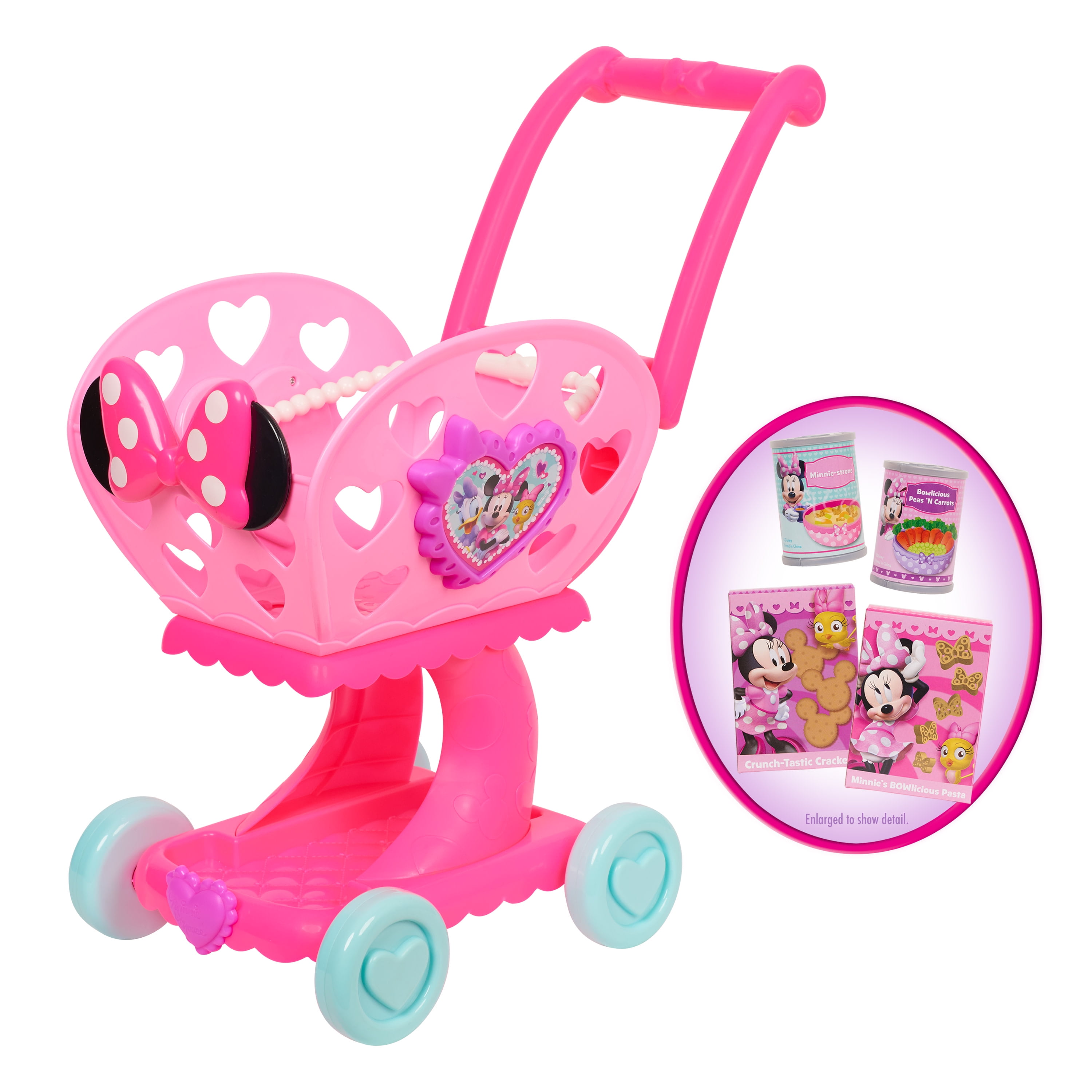 minnie happy helpers bowtique shopping cart pink