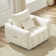thumbnail image 2 of CQSXDA 35.24 Inch Modern Teddy Fabric Sofa in Beige  with One Pillow Upholstered Sofa for Office and Home Use, 2 of 8