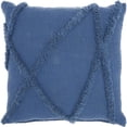thumbnail image 5 of HomeRoots Boho Chic Blue Textured Lines Throw Pillow Mustard, 5 of 5