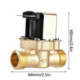 thumbnail image 2 of TOP-MAX DN15 1/2" Brass Solenoid Valve One-Way Water Valve DC12V OR DC24V Normally Closed Brass Electric Solenoid, 2 of 8