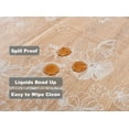 thumbnail image 3 of Rally Home Goods Indoor Outdoor Patio Premium Clear Vinyl Rectangular Tablecloth, Spill Proof Wipeable Cover for Dining Table, Clear Vinyl Imprinted White Floral, for Tables 60 x 84 Inch Oblong, 3 of 7