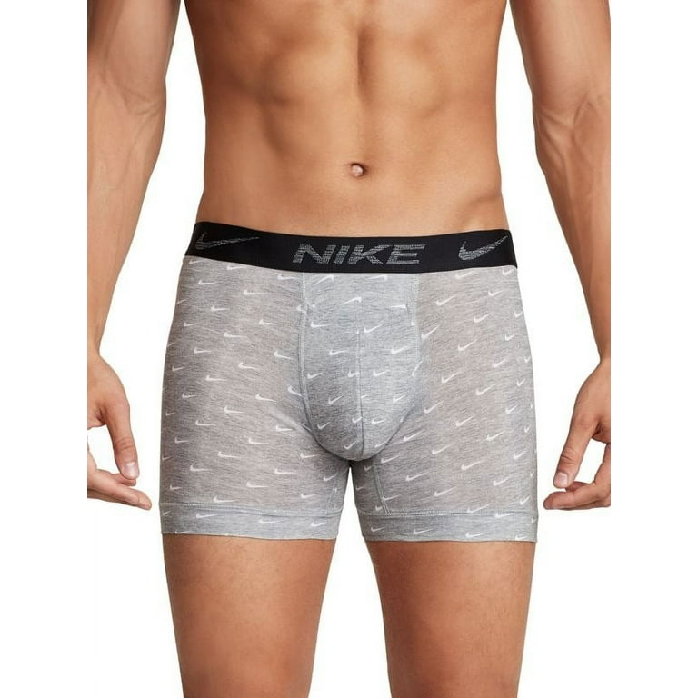 Men's Nike KE1076 Reluxe Boxer Briefs - 2 Pack (Swoosh Print/Black