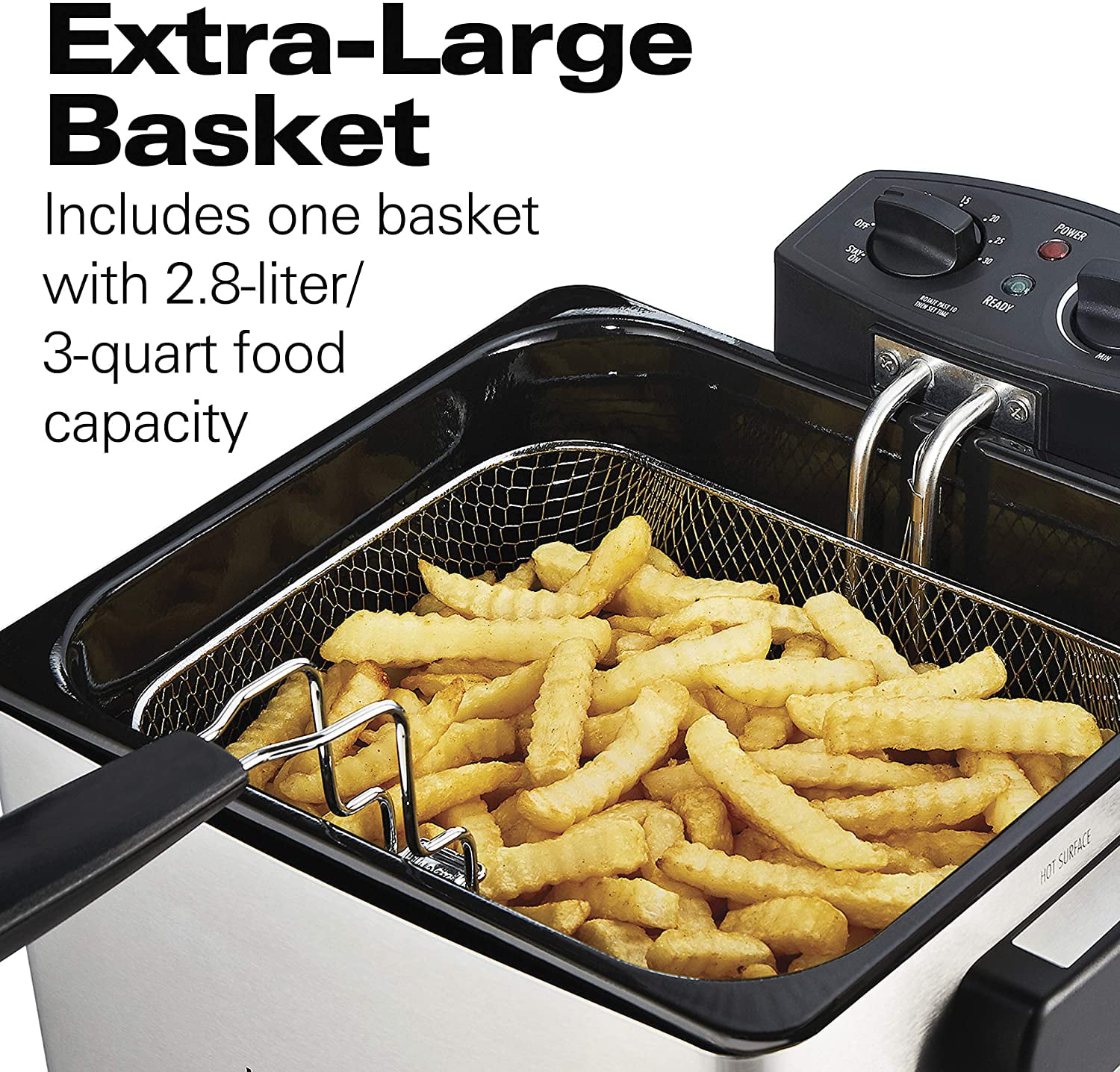 Deep Fryer, 4.5 Liters/19 Cup Oil Capacity Professional-Style with